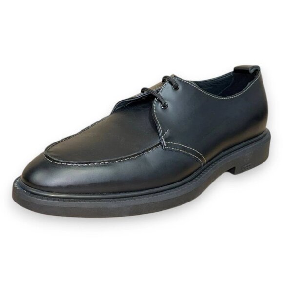 BOSS Larry Men's Black Leather Derby Shoes US 9 (UK 8 EU 42) MSRP $199 - Picture 1 of 4